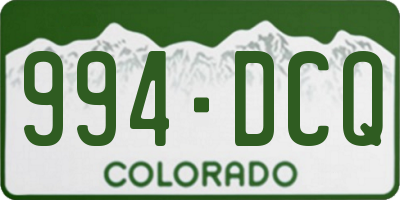 CO license plate 994DCQ