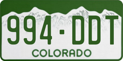 CO license plate 994DDT