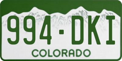 CO license plate 994DKI