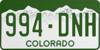 CO license plate 994DNH