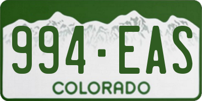CO license plate 994EAS