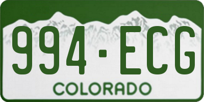 CO license plate 994ECG