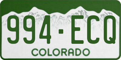 CO license plate 994ECQ