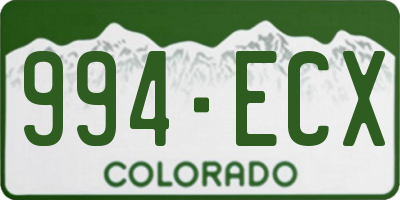 CO license plate 994ECX