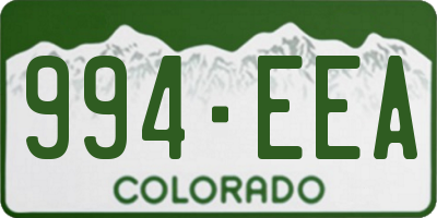 CO license plate 994EEA