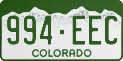CO license plate 994EEC