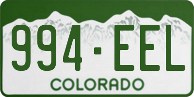 CO license plate 994EEL
