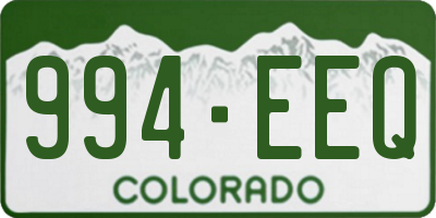 CO license plate 994EEQ