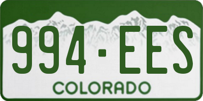 CO license plate 994EES