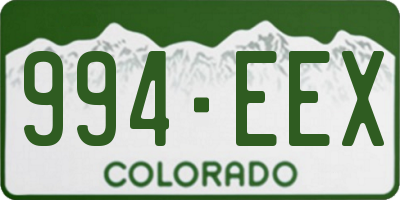 CO license plate 994EEX
