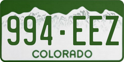CO license plate 994EEZ