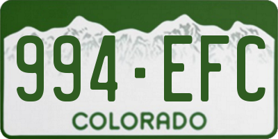 CO license plate 994EFC