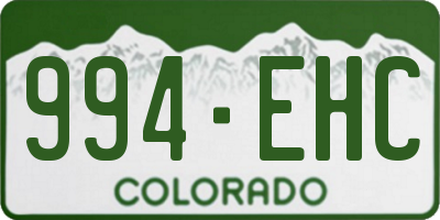 CO license plate 994EHC