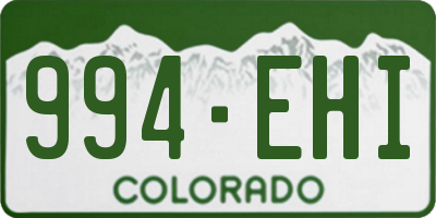 CO license plate 994EHI