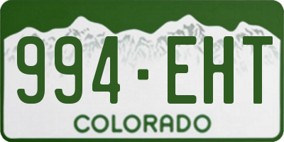 CO license plate 994EHT