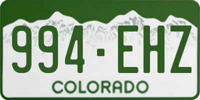 CO license plate 994EHZ