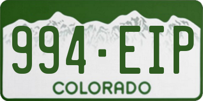 CO license plate 994EIP