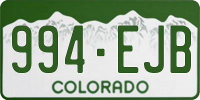 CO license plate 994EJB
