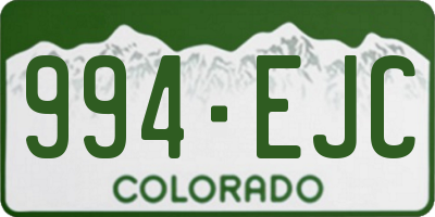 CO license plate 994EJC