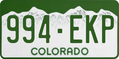CO license plate 994EKP