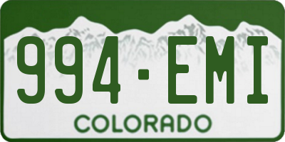 CO license plate 994EMI