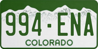CO license plate 994ENA