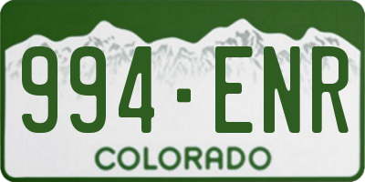 CO license plate 994ENR