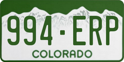 CO license plate 994ERP