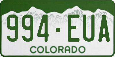 CO license plate 994EUA