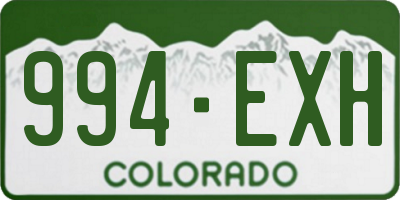 CO license plate 994EXH