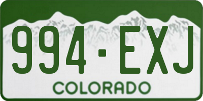 CO license plate 994EXJ