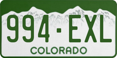 CO license plate 994EXL
