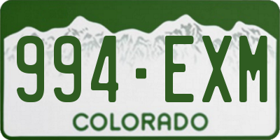 CO license plate 994EXM