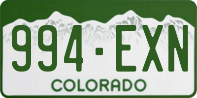CO license plate 994EXN