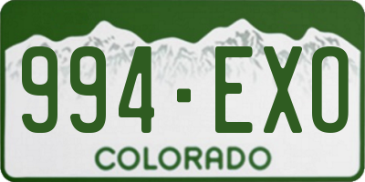 CO license plate 994EXO