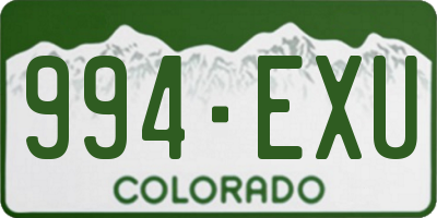 CO license plate 994EXU