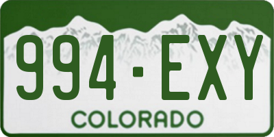 CO license plate 994EXY