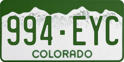 CO license plate 994EYC