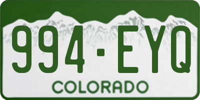 CO license plate 994EYQ