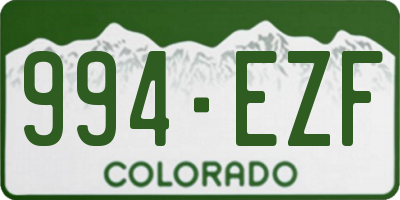 CO license plate 994EZF