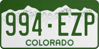 CO license plate 994EZP