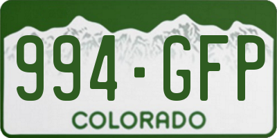 CO license plate 994GFP