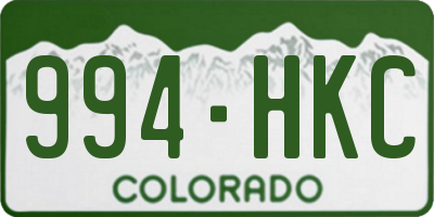 CO license plate 994HKC