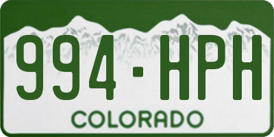 CO license plate 994HPH