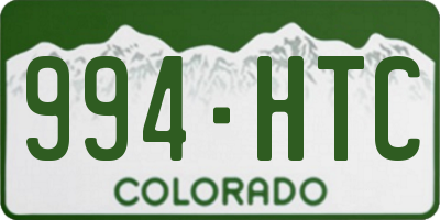 CO license plate 994HTC