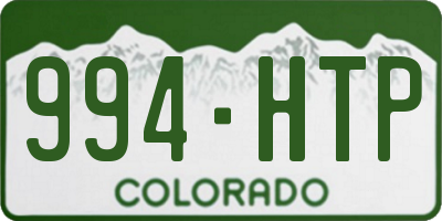 CO license plate 994HTP