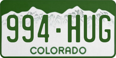 CO license plate 994HUG