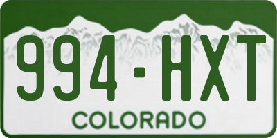 CO license plate 994HXT