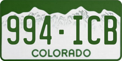 CO license plate 994ICB