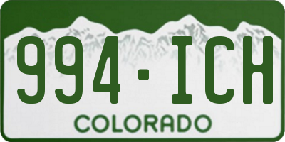 CO license plate 994ICH